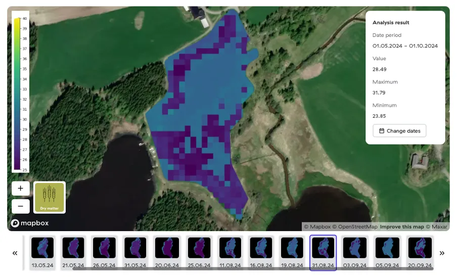 Satellittanalyse: Organisk karbonkart
