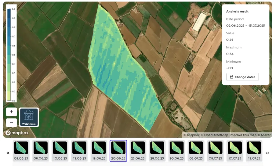 Satellittanalyse: Plantehelsekart i Agdir