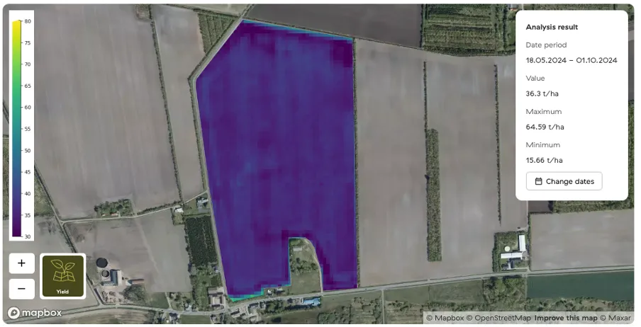 Satellittanalyse: Råproteinkart for eng